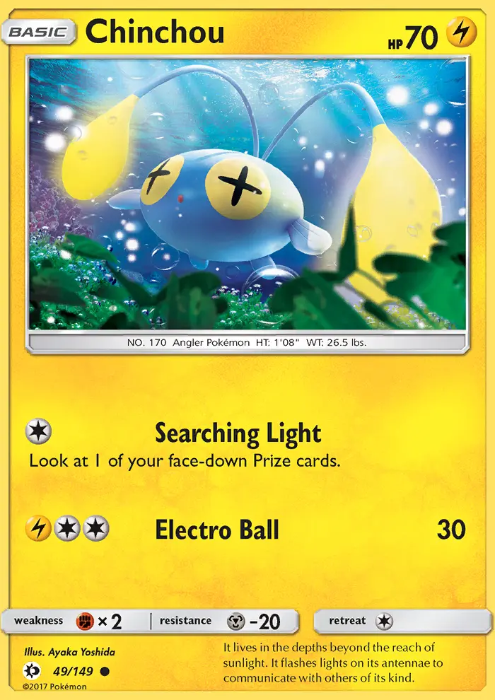 Chinchou — Sun & Moon card #49