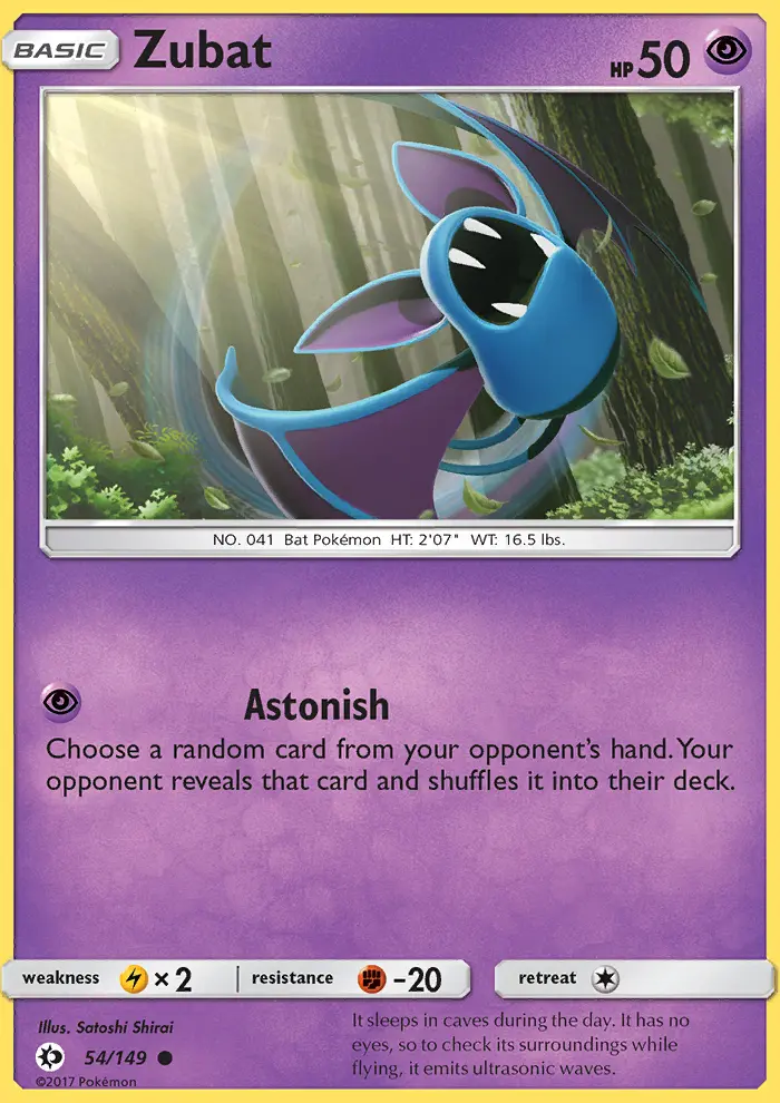 Zubat — Sun & Moon card #54