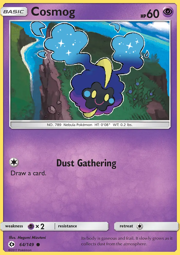 Cosmog — Sun & Moon card #64