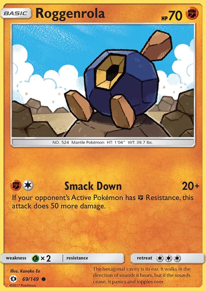 Roggenrola — Sun & Moon card #69