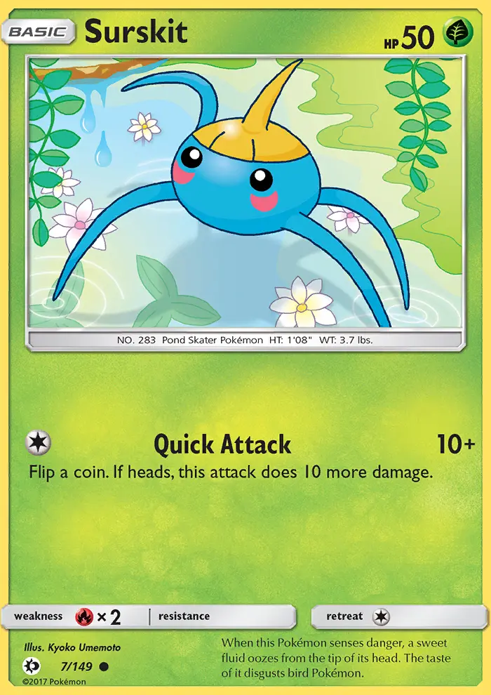 Surskit — Sun & Moon card #7