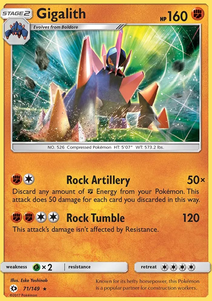 Gigalith — Sun & Moon card #71