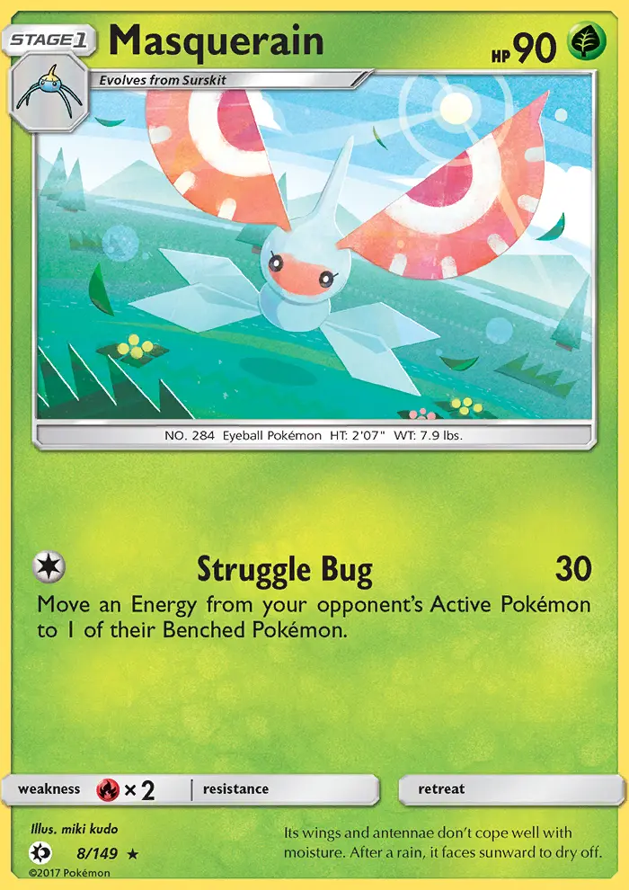 Masquerain — Sun & Moon card #8