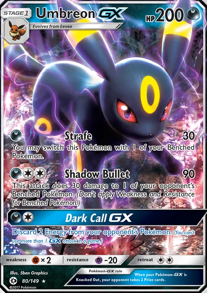 Umbreon GX — Sun & Moon card #80