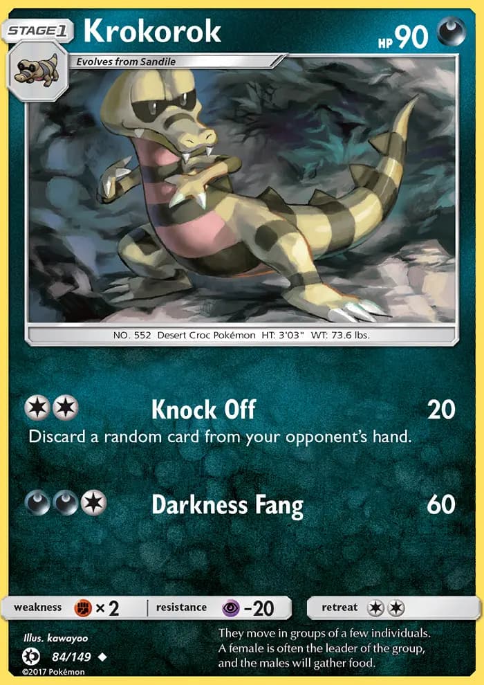 Krokorok — Sun & Moon card #84