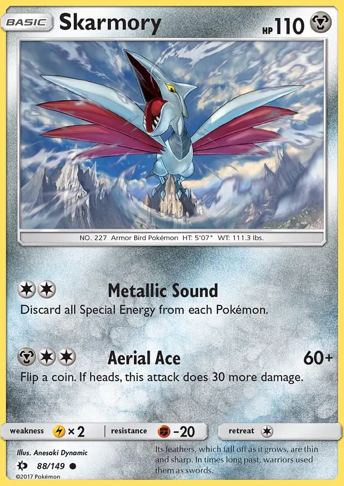 Skarmory — Sun & Moon card #88
