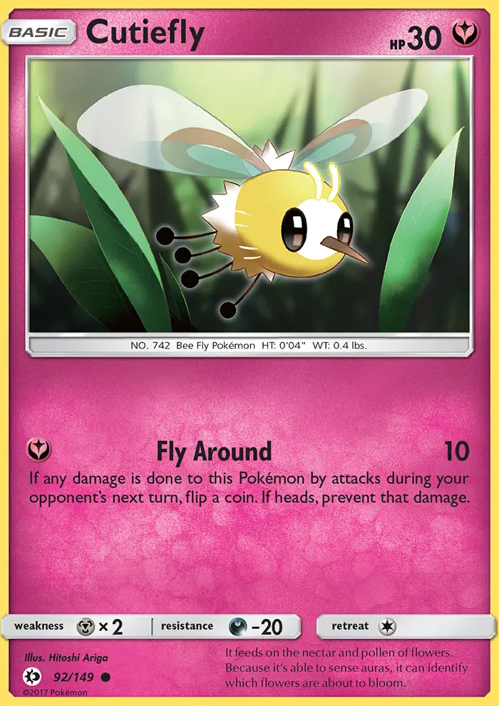 Cutiefly — Sun & Moon card #92