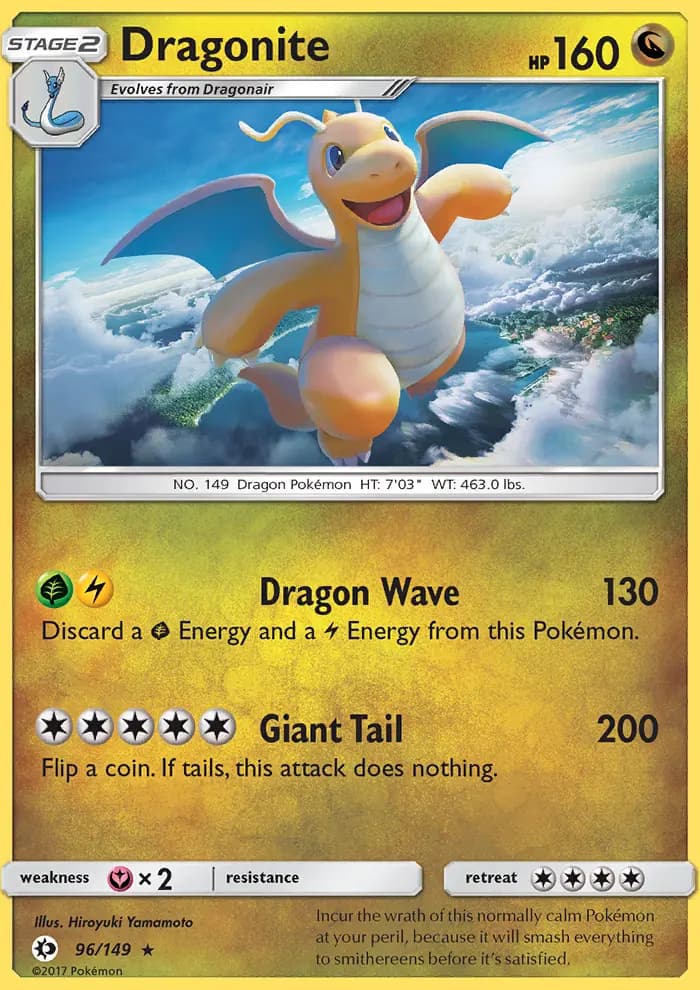 Dragonite — Sun & Moon card #96