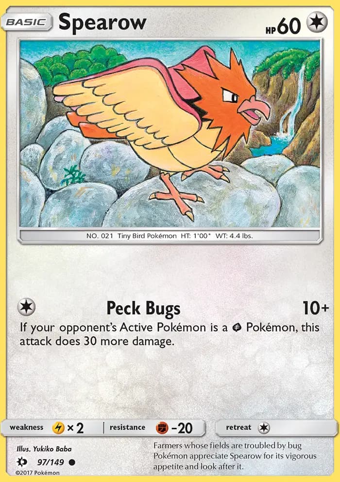 Spearow — Sun & Moon card #97