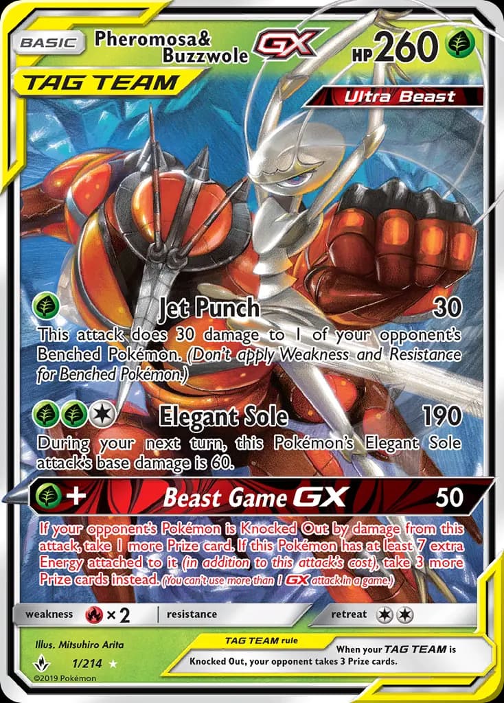 Pheromosa & Buzzwole GX — Unbroken Bonds card #1