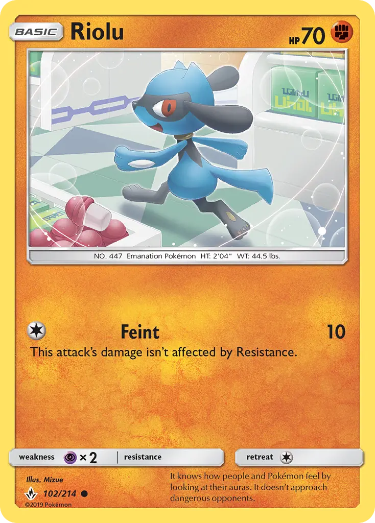 Riolu — Unbroken Bonds card #102