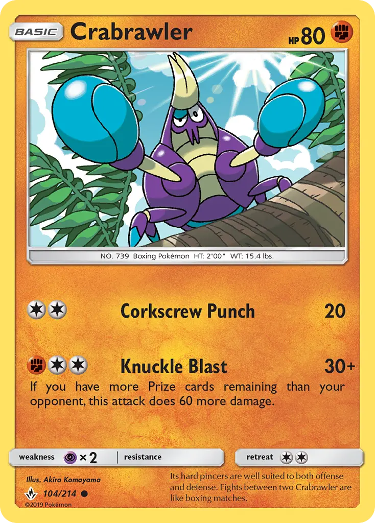 Crabrawler — Unbroken Bonds card #104