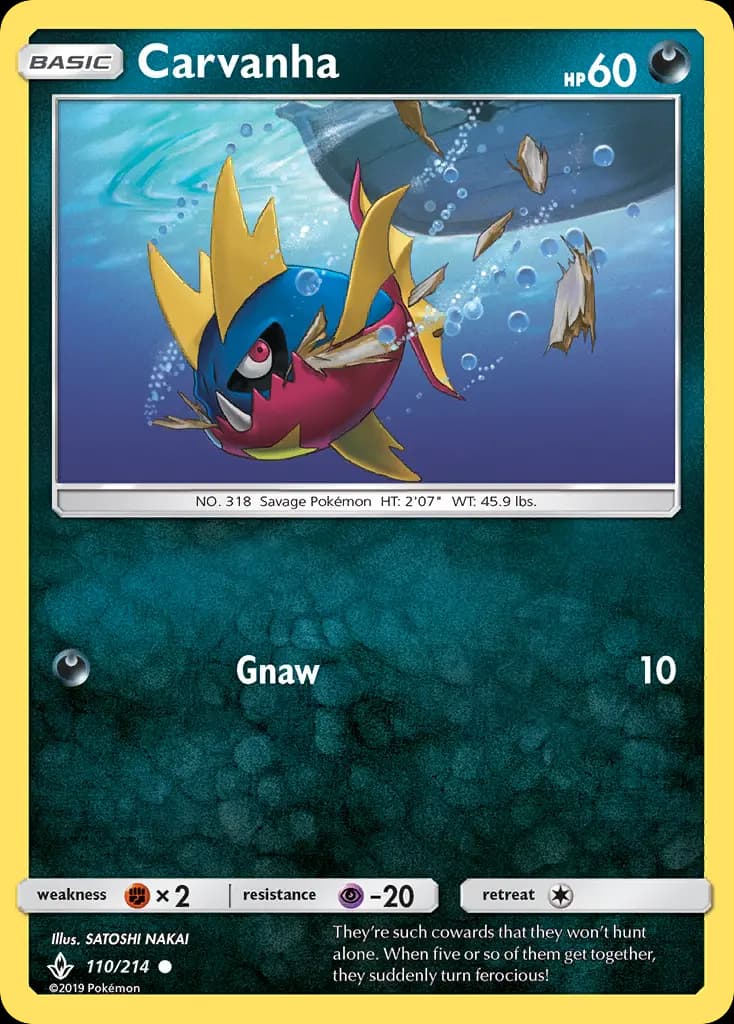 Carvanha — Unbroken Bonds card #110