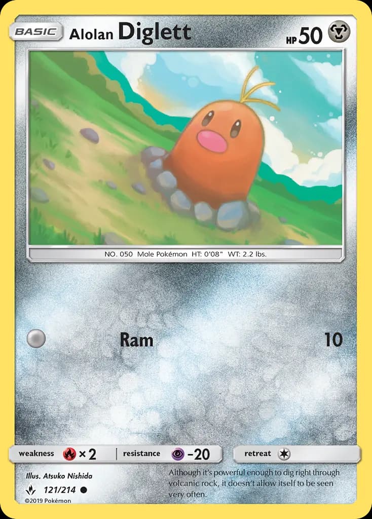 Alolan Diglett — Unbroken Bonds card #121