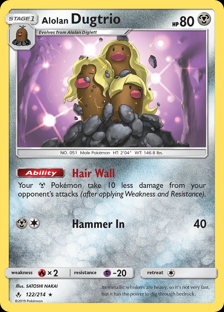 Alolan Dugtrio — Unbroken Bonds card #122