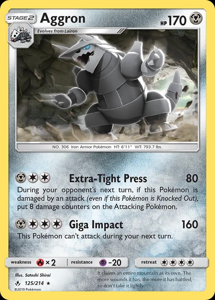 Aggron — Unbroken Bonds card #125