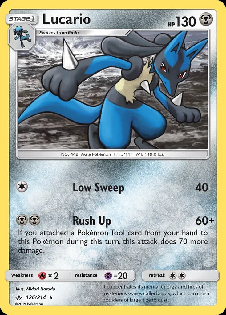Lucario — Unbroken Bonds card #126