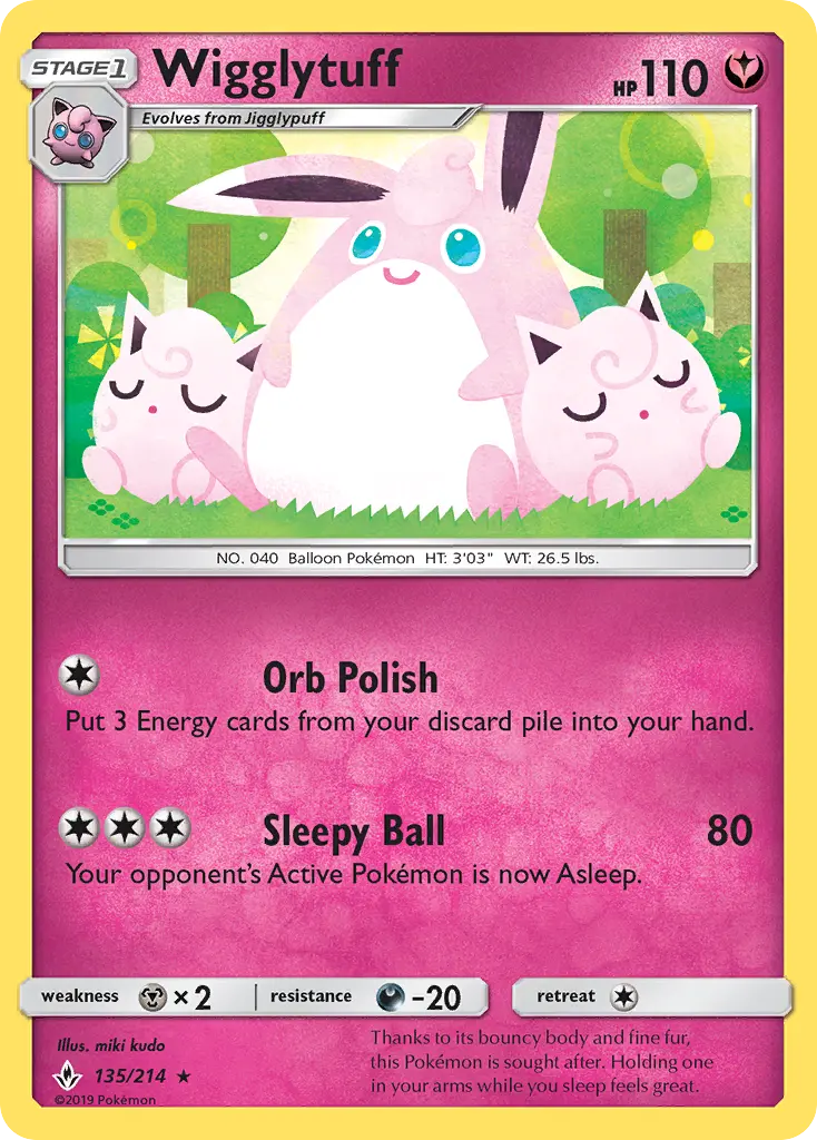 Wigglytuff — Unbroken Bonds card #135