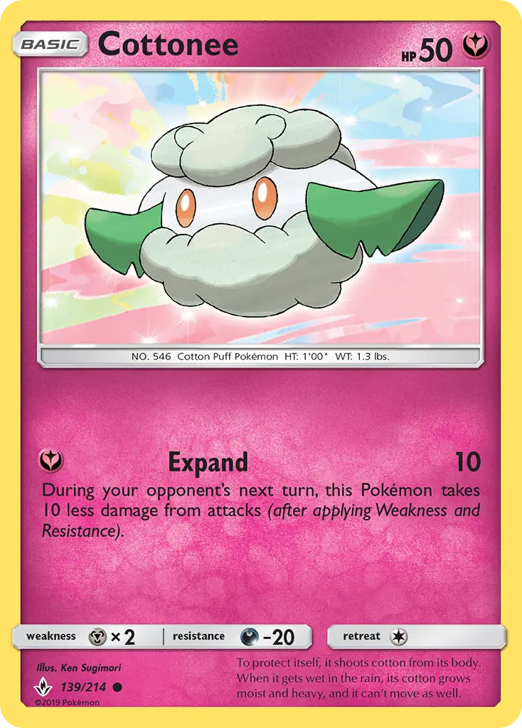 Cottonee — Unbroken Bonds card #139
