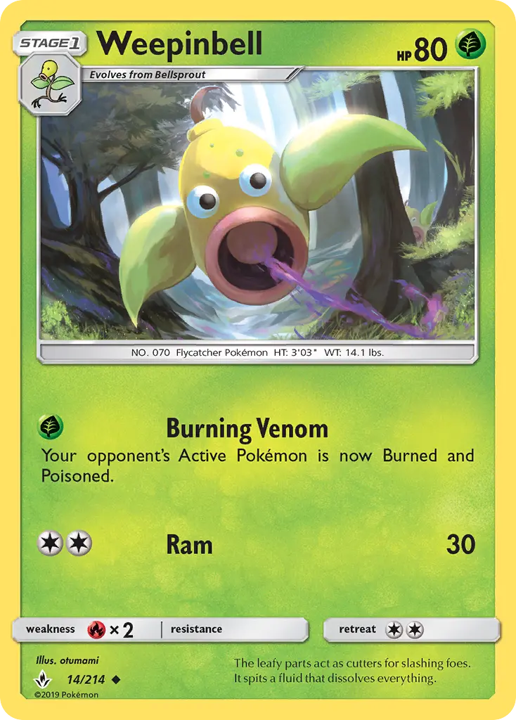 Weepinbell — Unbroken Bonds card #14