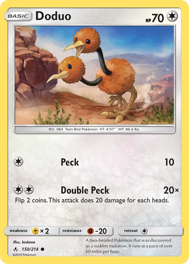Doduo — Unbroken Bonds card #150