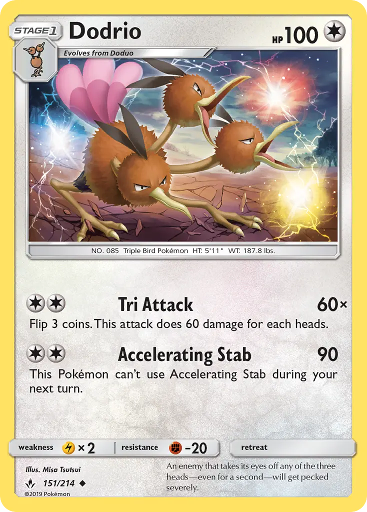 Dodrio — Unbroken Bonds card #151