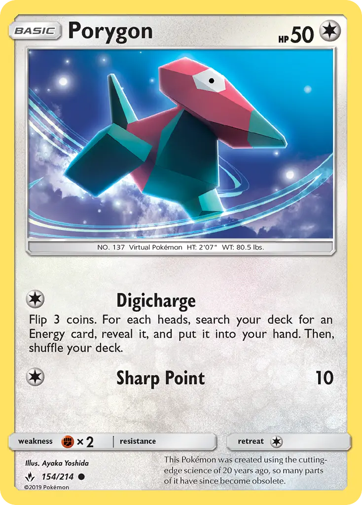 Porygon — Unbroken Bonds card #154