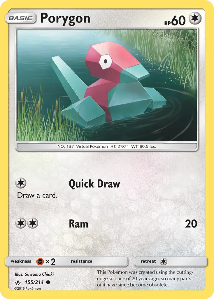 Porygon — Unbroken Bonds card #155