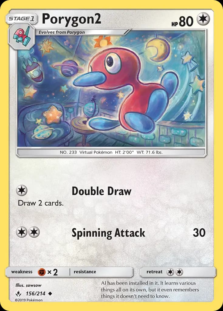 Porygon2 — Unbroken Bonds card #156