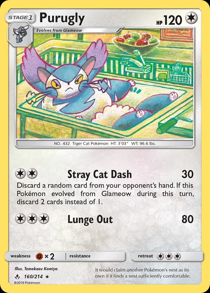 Purugly — Unbroken Bonds card #160