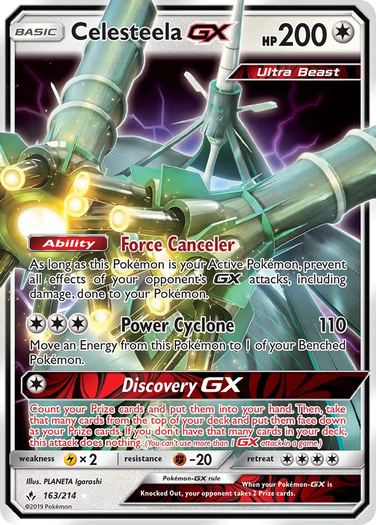 Celesteela GX — Unbroken Bonds card #163