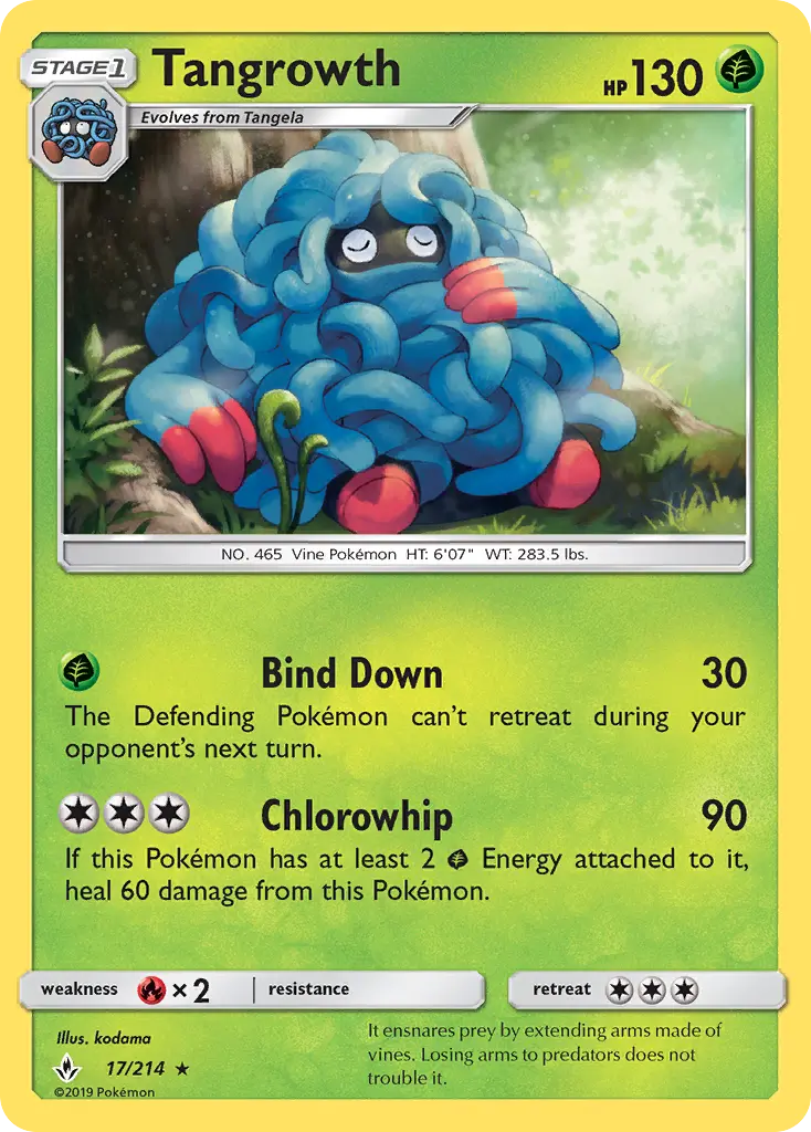 Tangrowth — Unbroken Bonds card #17
