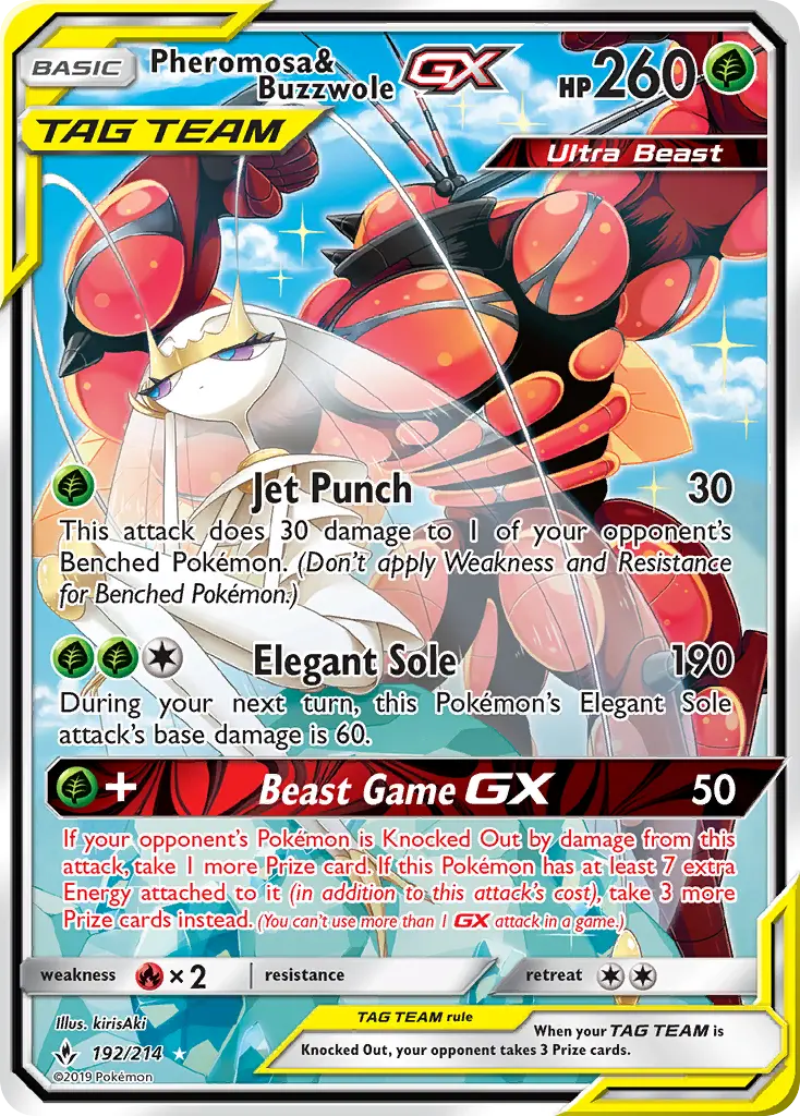 Pheromosa & Buzzwole GX — Unbroken Bonds card #192