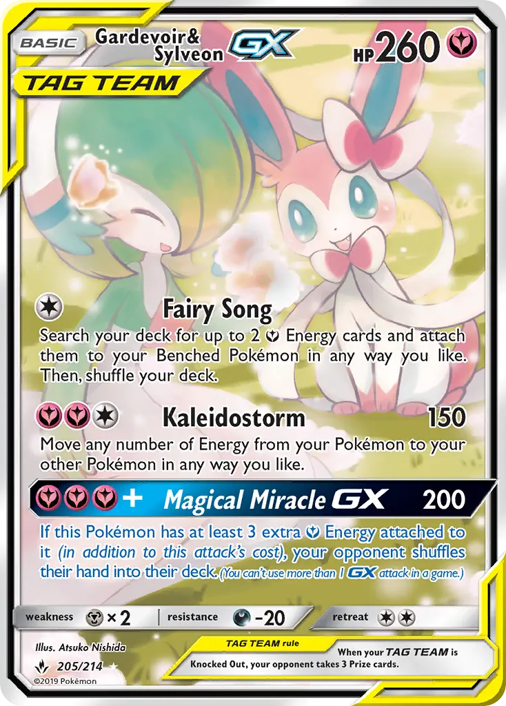 Gardevoir & Sylveon GX — Unbroken Bonds card #205
