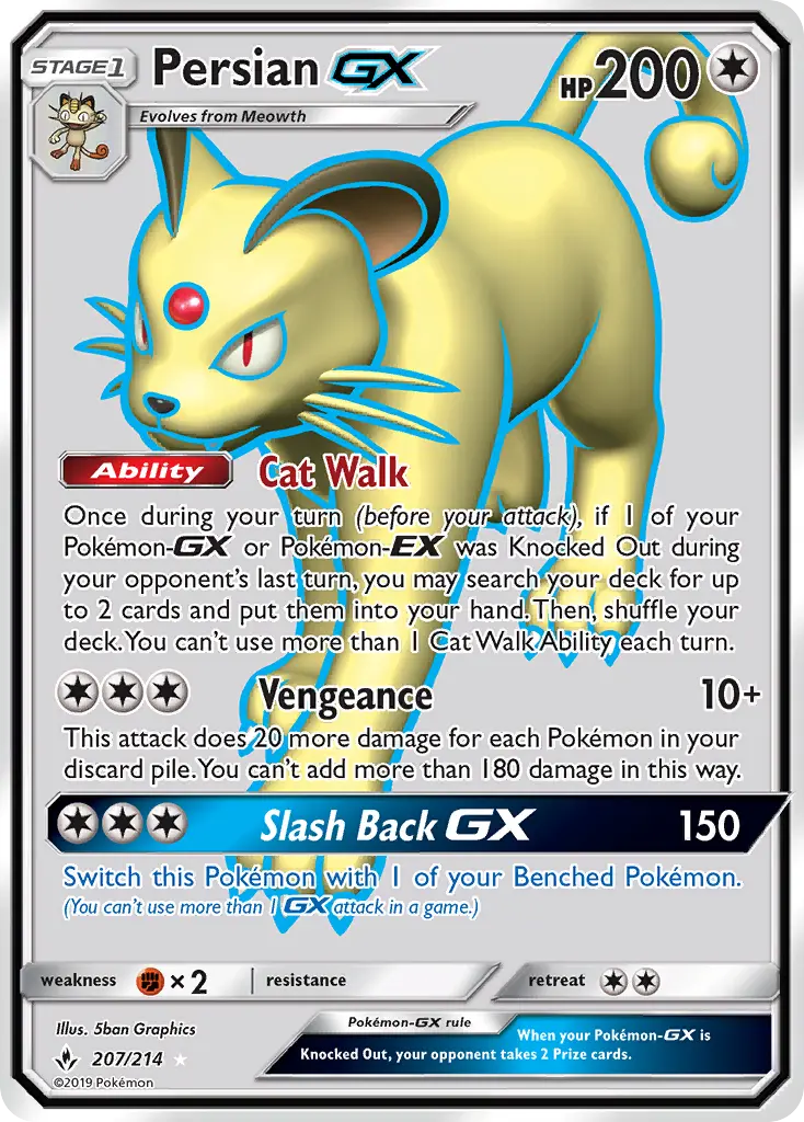Persian GX — Unbroken Bonds card #207