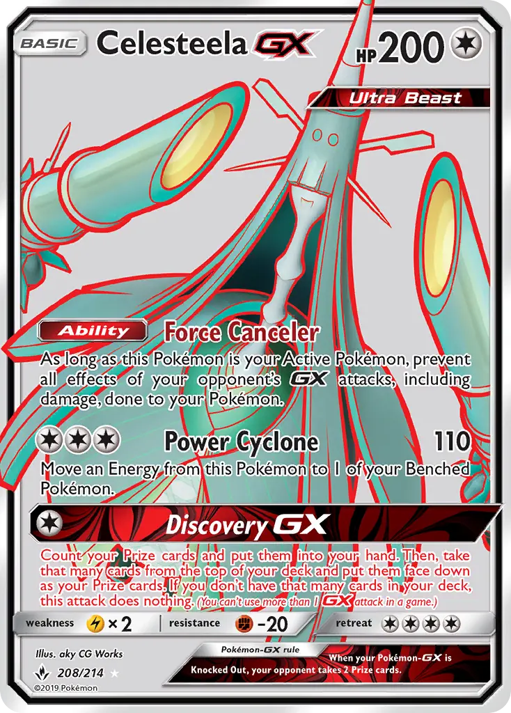Celesteela GX — Unbroken Bonds card #208