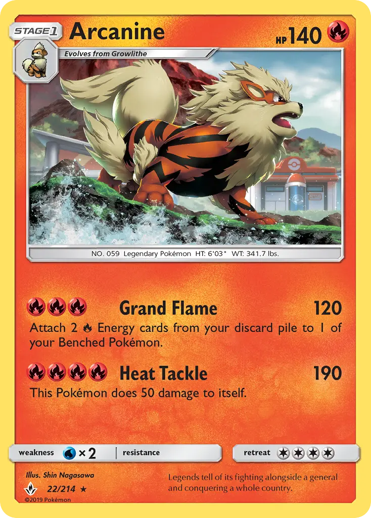 Arcanine — Unbroken Bonds card #22