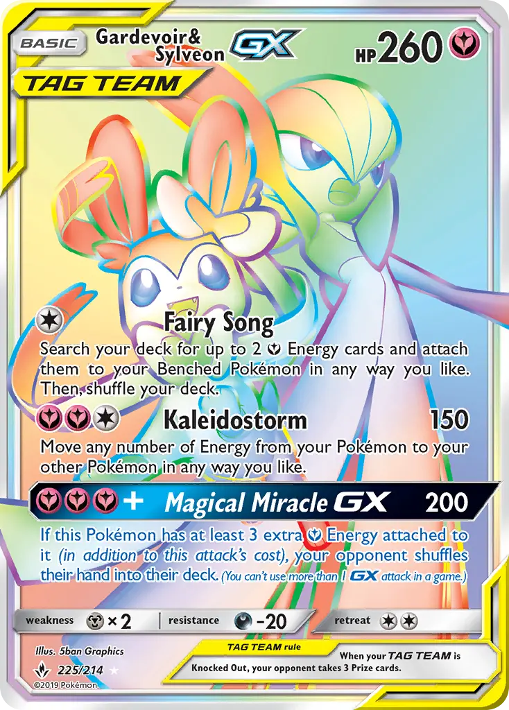 Gardevoir & Sylveon GX — Unbroken Bonds card #225