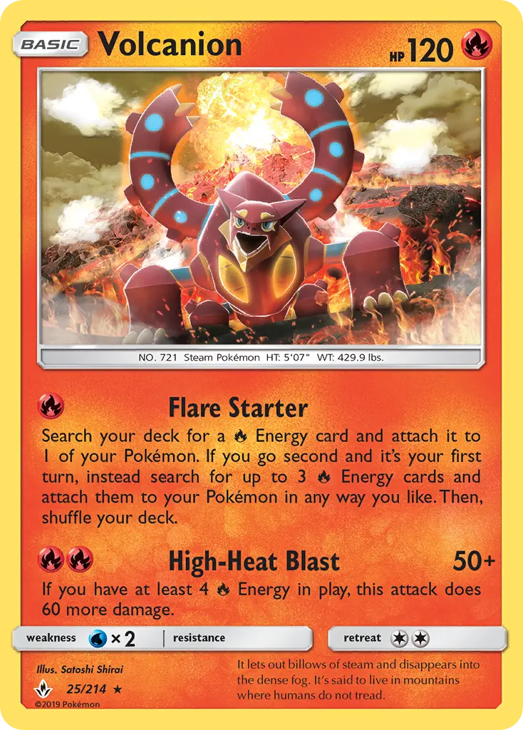 Volcanion — Unbroken Bonds card #25