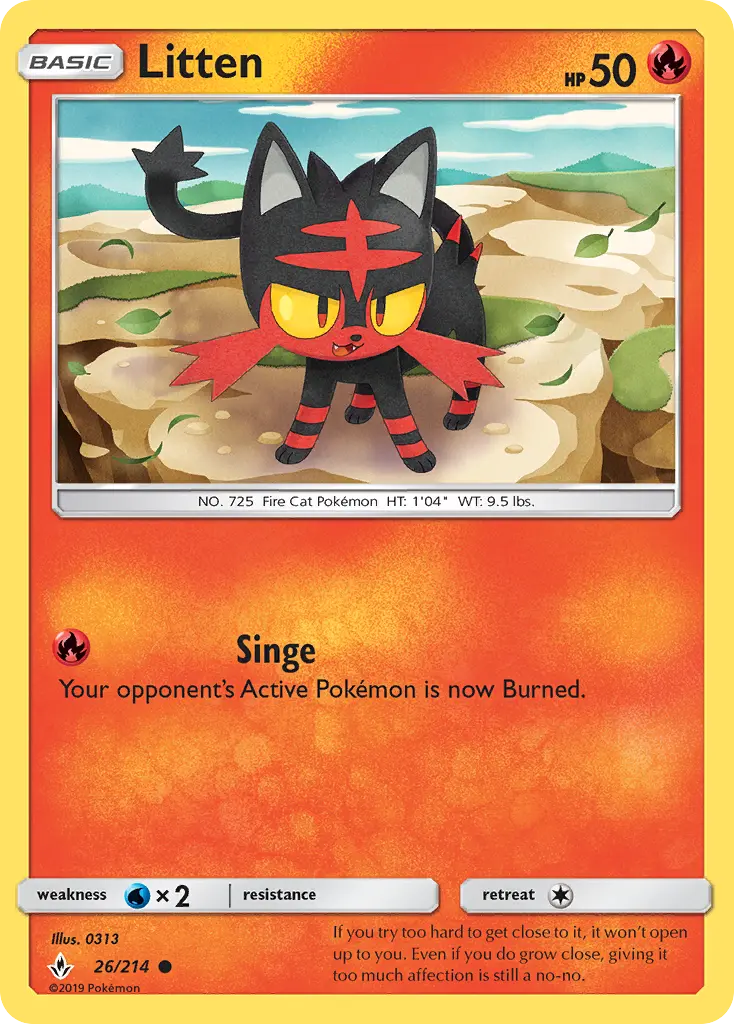 Litten — Unbroken Bonds card #26