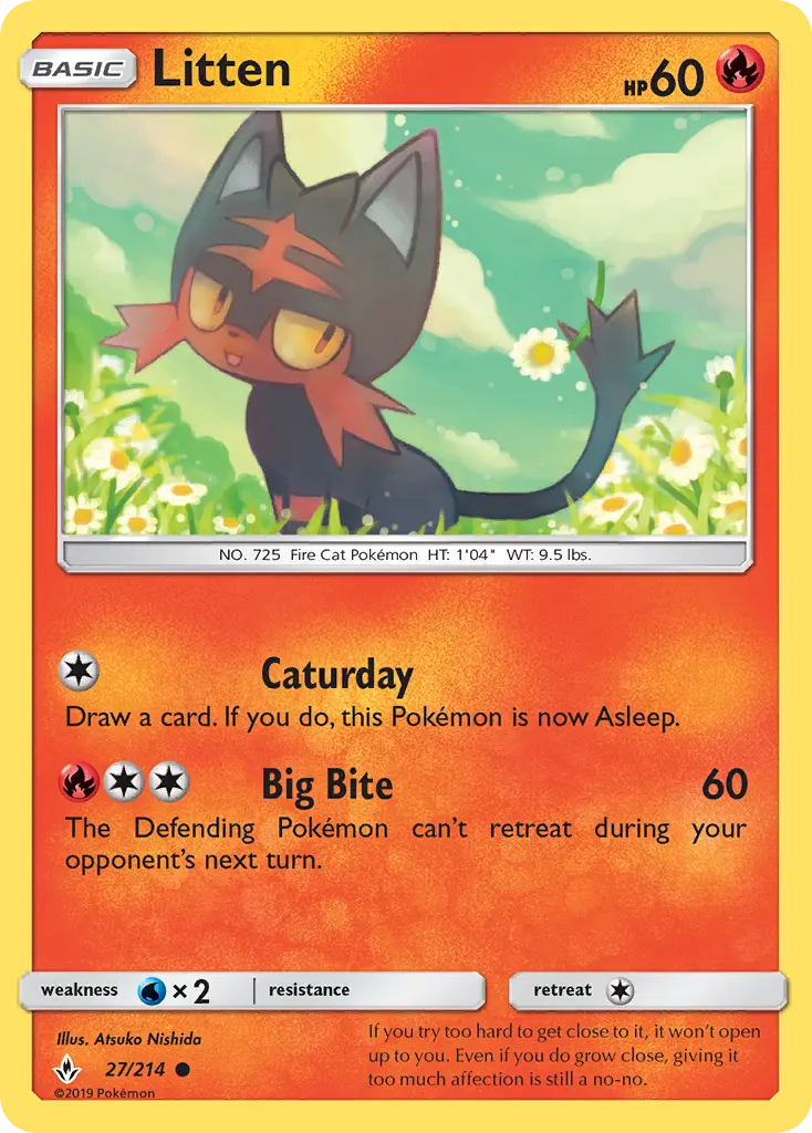 Litten — Unbroken Bonds card #27