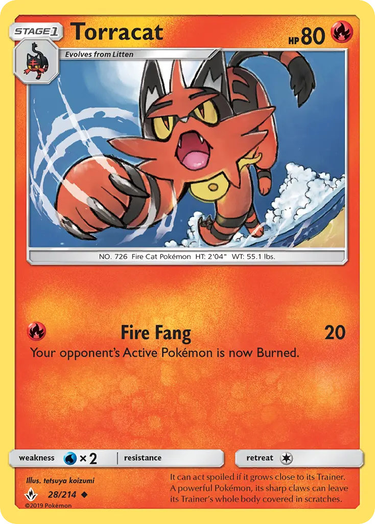 Torracat — Unbroken Bonds card #28