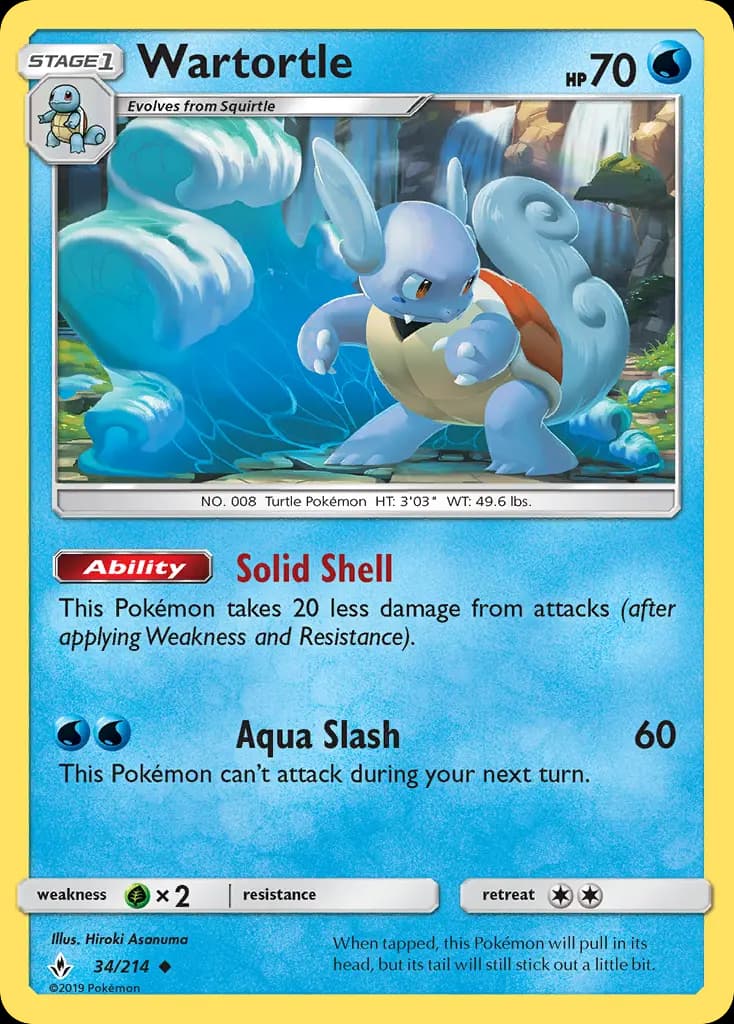 Wartortle — Unbroken Bonds card #34