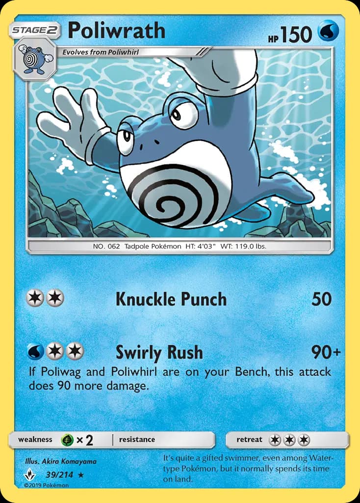 Poliwrath — Unbroken Bonds card #39
