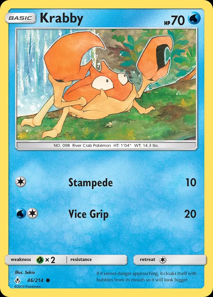 Krabby — Unbroken Bonds card #46