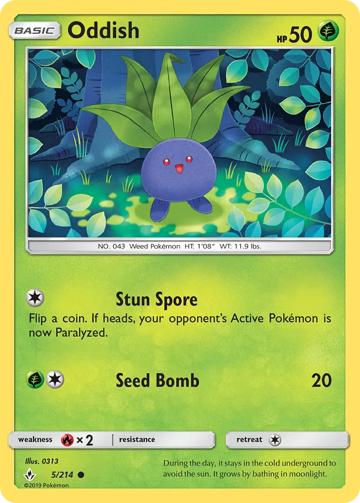 Oddish — Unbroken Bonds card #5
