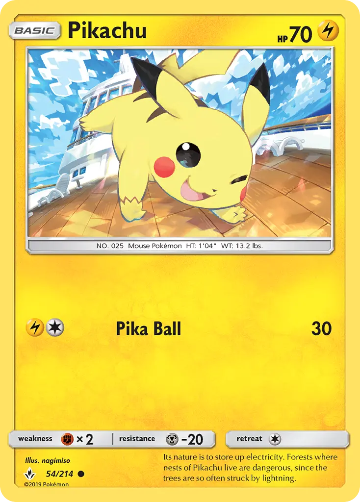 Pikachu — Unbroken Bonds card #54