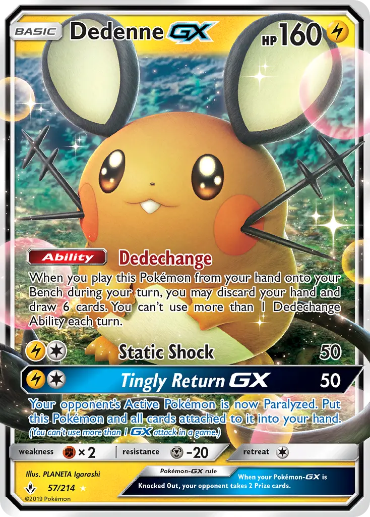 Dedenne GX — Unbroken Bonds card #57