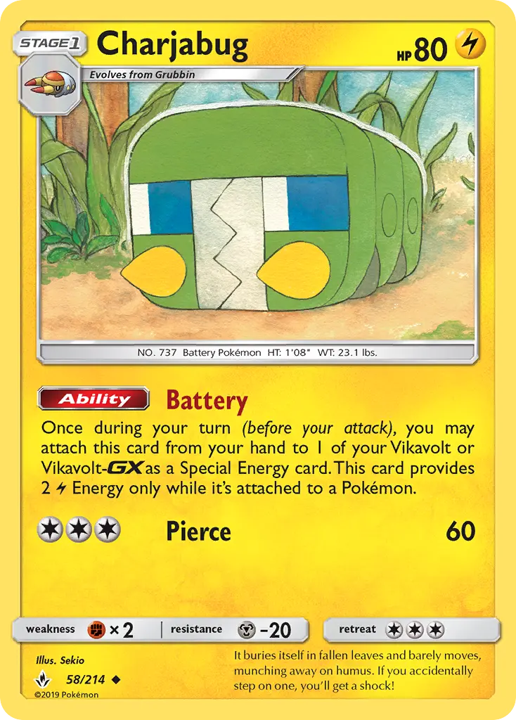 Charjabug — Unbroken Bonds card #58