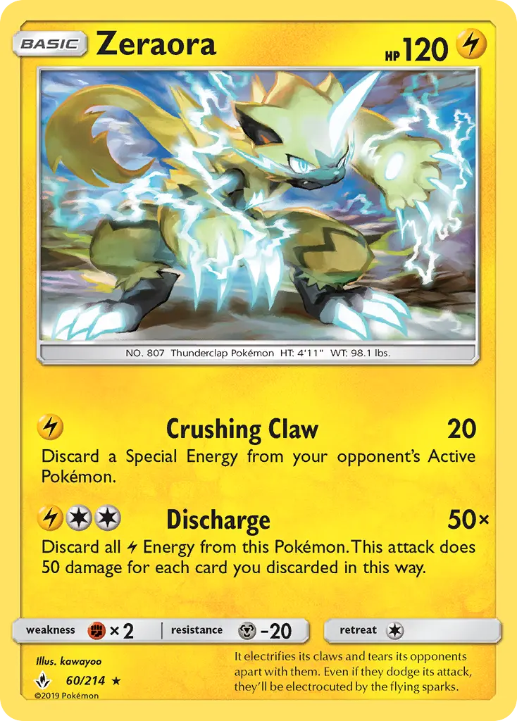 Zeraora — Unbroken Bonds card #60